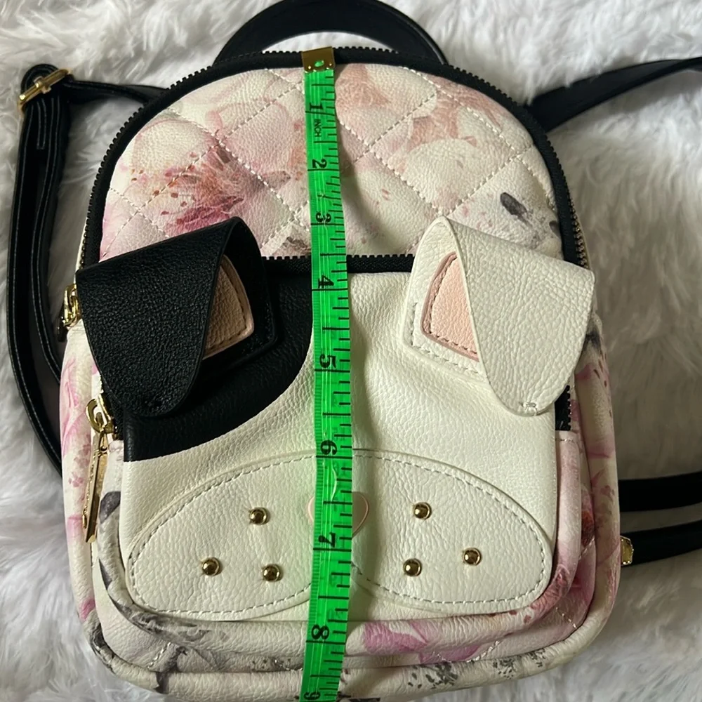 Betsey Johnson mini puppy dog floral backpack